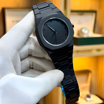 Umify Full Black Aura Quartz Watch – Lightweight Design, , Premium Quality