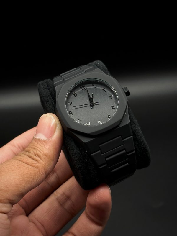 Umify Full Black Aura Quartz Watch – Lightweight Design, , Premium Quality