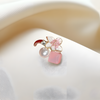 Umify Crystal Flower Korean Earrings – Elegant Floral Design