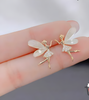 Umify Fashion Cute Flower Wings Elf Stud Earring For Women Girls