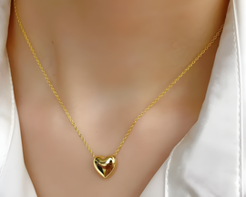 Umify Stainless Steel Heart Shape Necklace |  Love Heart Pendant Necklace