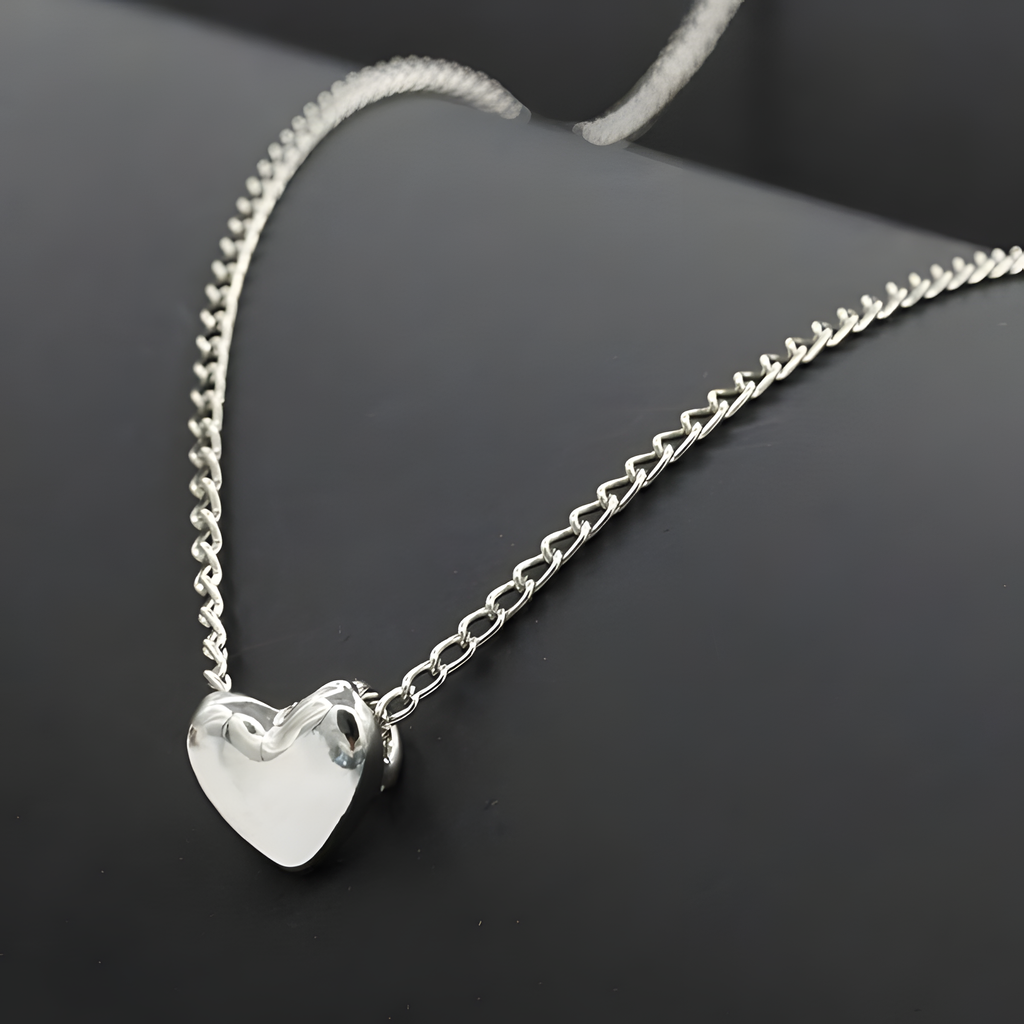 Umify Stainless Steel Heart Shape Necklace |  Love Heart Pendant Necklace